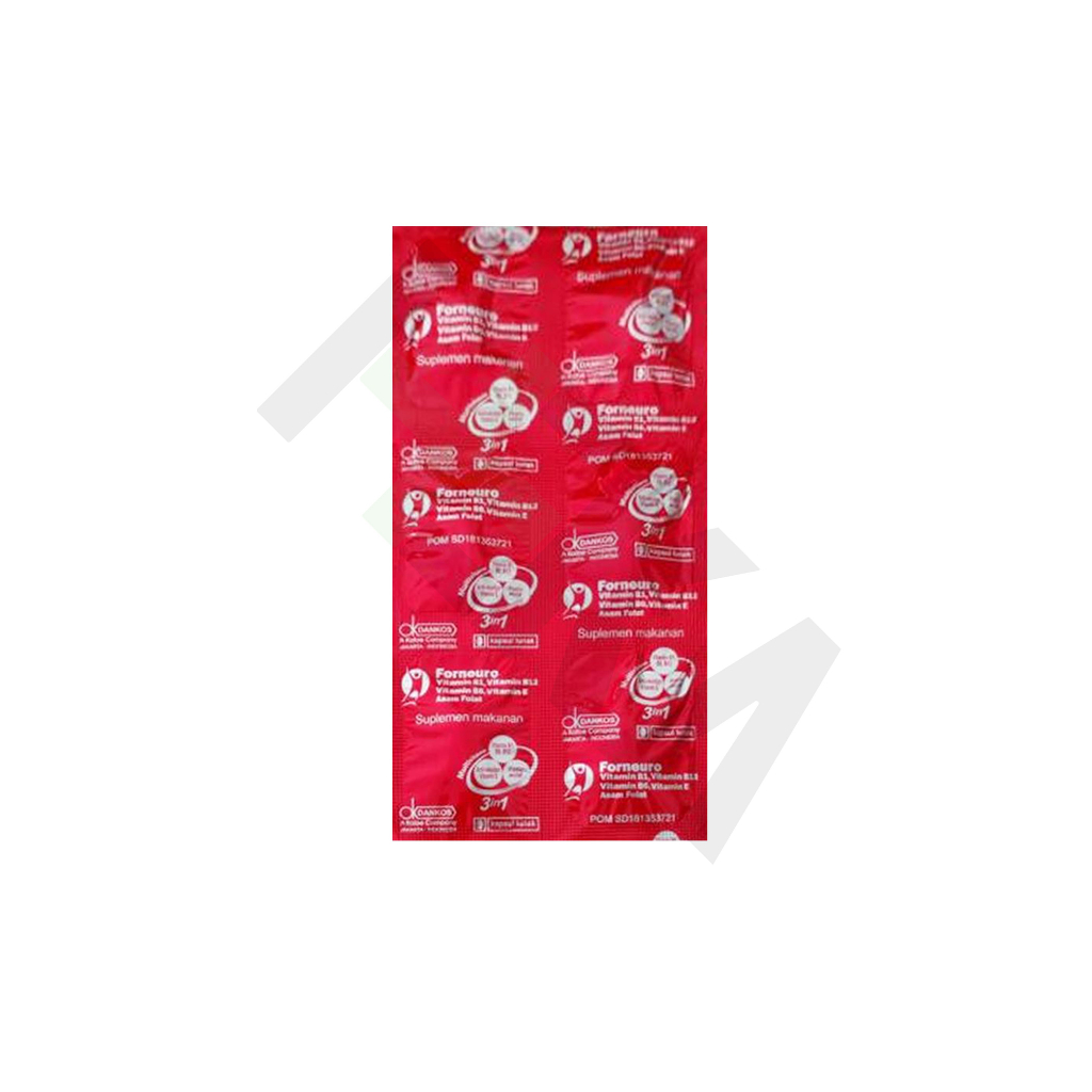 Forneuro Strip isi 6 Kapsul - Multivitamin B1 B12 B6 E Asam Folat [Majapahit]