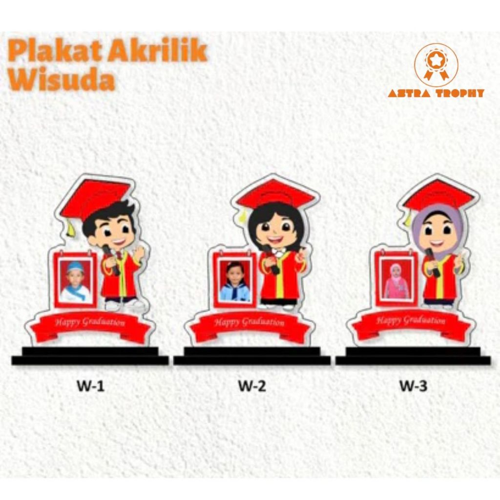 Piala Wisuda Akrilik Bingkai Foto Piala Wisuda Anak Akrilik Plakat Wisuda Anak Akrilik Custom