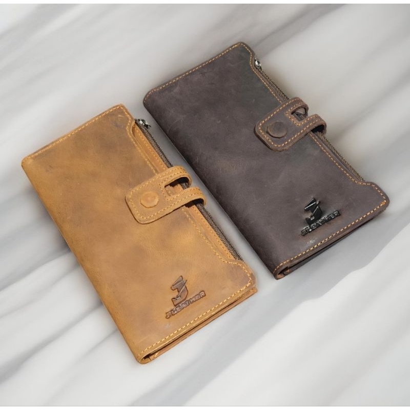 Dompet Panjang Wanita Kulit Asli Crazy Horse Premium