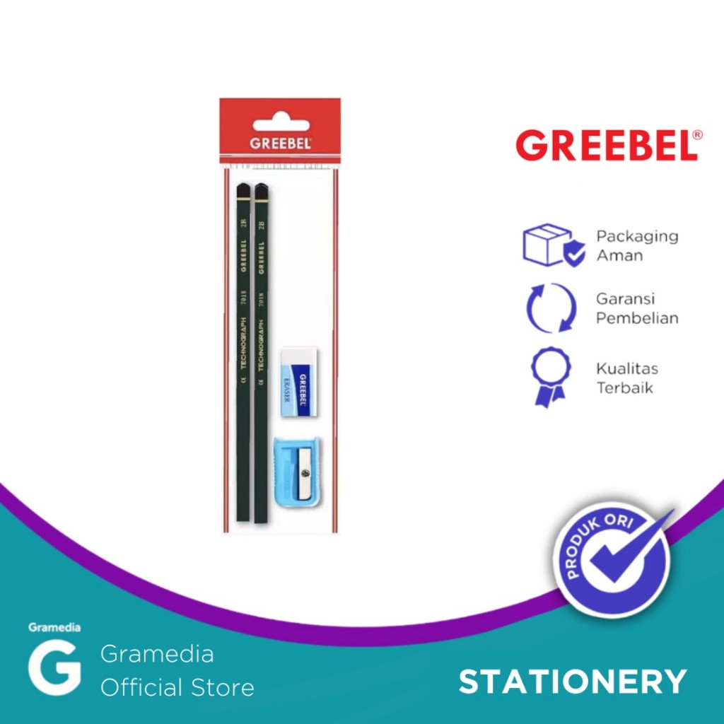 

Greebel Stationery 4 In 1 Paket Alat Tulis