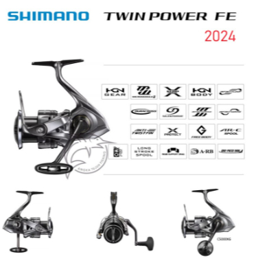 Rell Reel Pancing Shimano Twin Power FE 2024 Spinning Reel Pancing - C3000