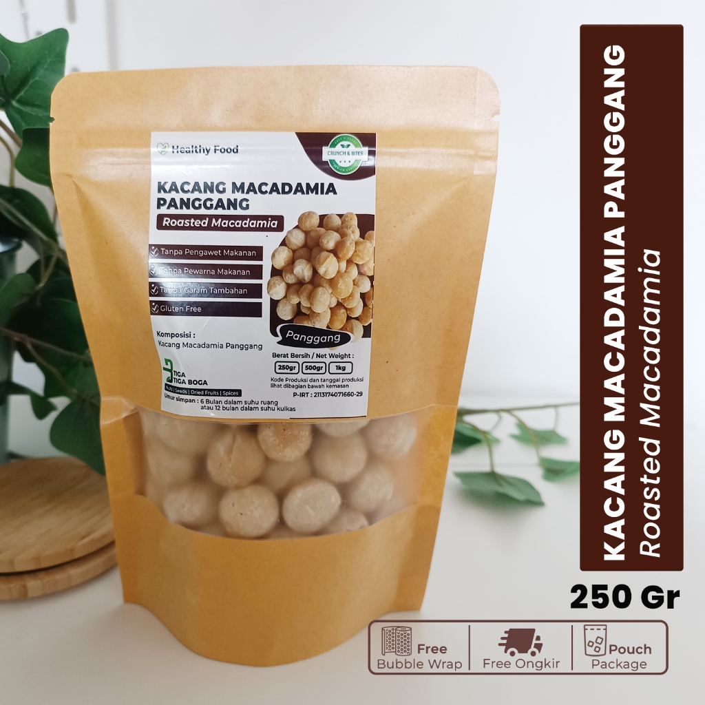 

Kacang Macadamia Utuh Panggang / Roasted Whole Macadamia Nuts 250 gr