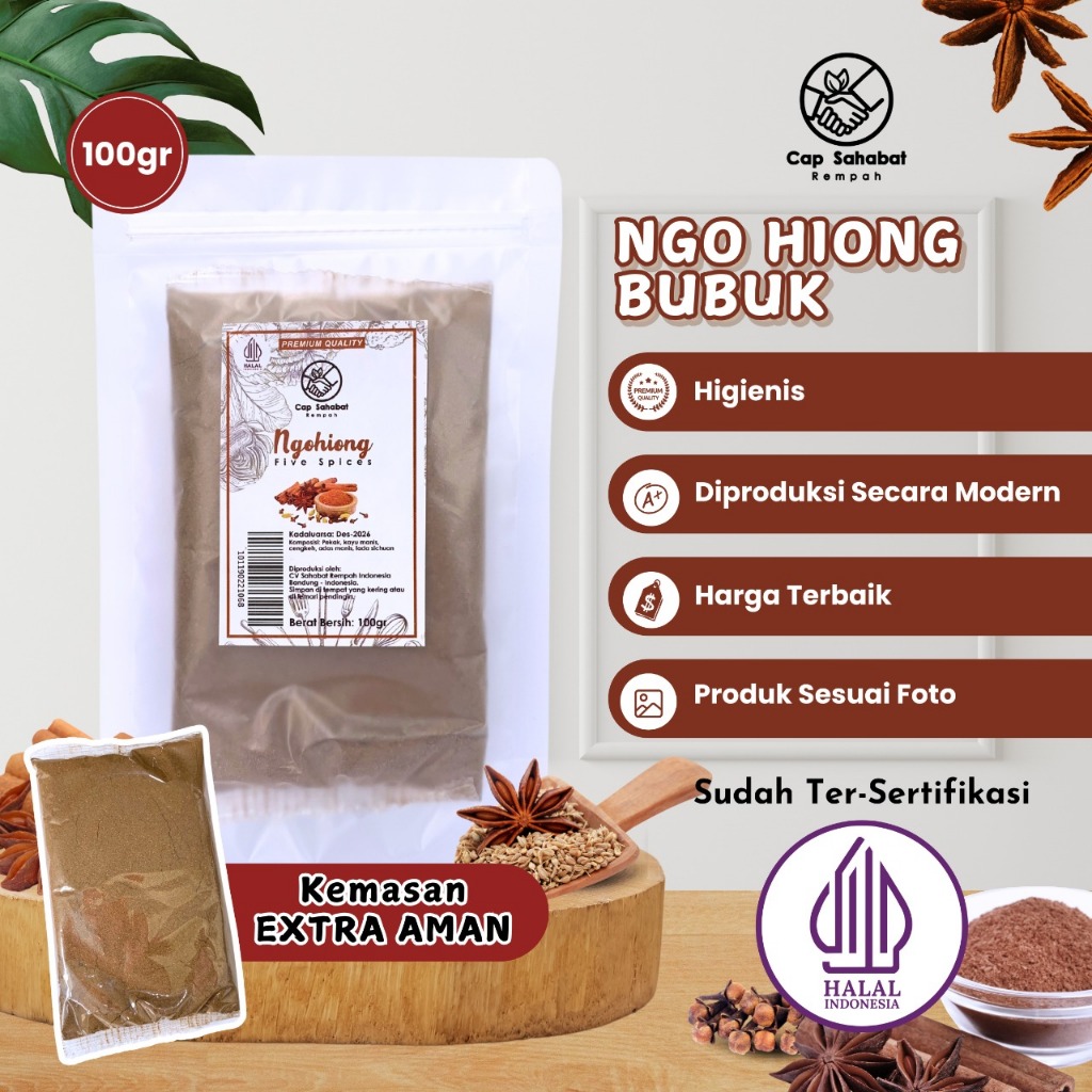 

100gr Ngo Hiong Ngohiong / Ground Five Spice / Rempah / JSR 100% PREMIUM QUALITY