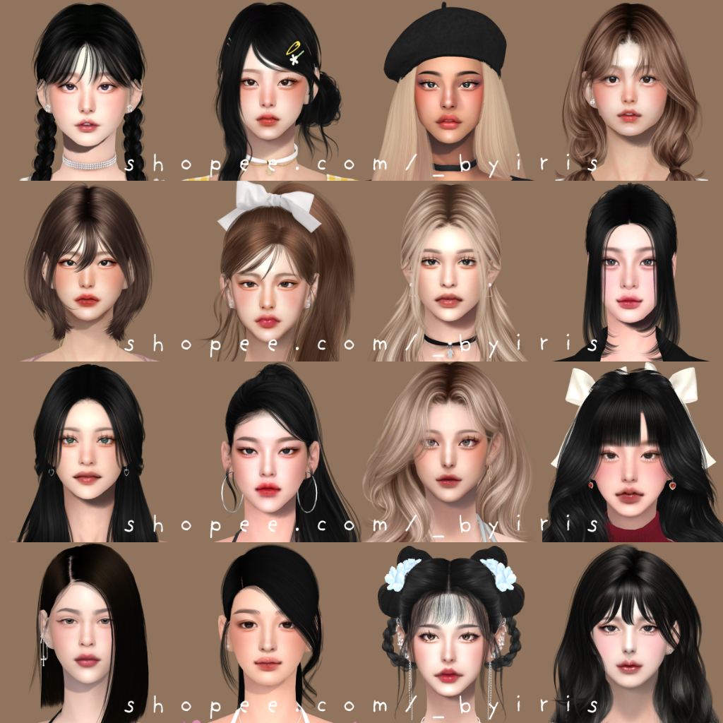 THE SIMS 4 CUSTOM CONTENT KOREAN FEMALE CHARACTER PART 5 + CC