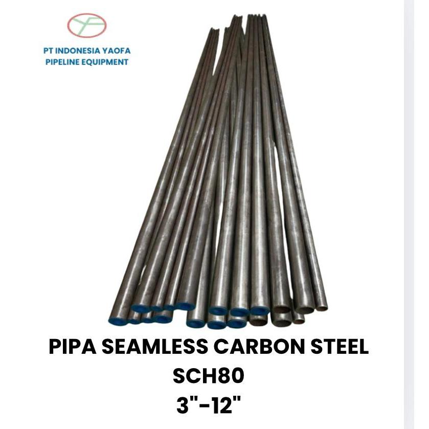 PIPA SEAMLESS CARBON STEEL DN150 SCH 80 PANJANG 6 METER