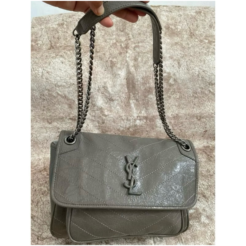 (PRELOVED) YSL Niki Grey Medium