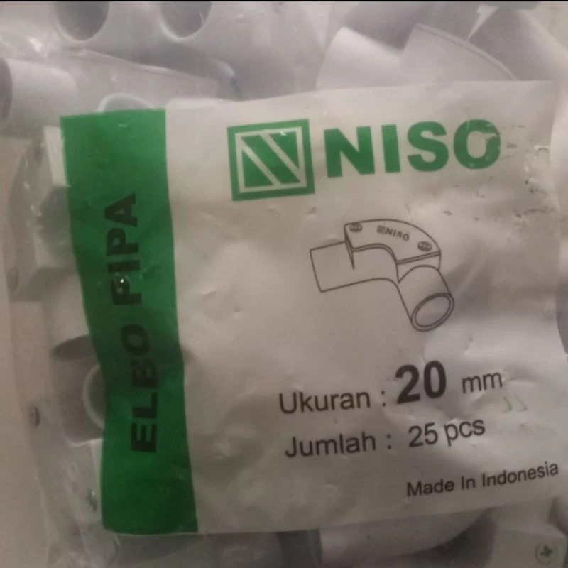 Knee Elbow Pipa Conduit 20mm NISO Elbow Pipa Listrik 20mm