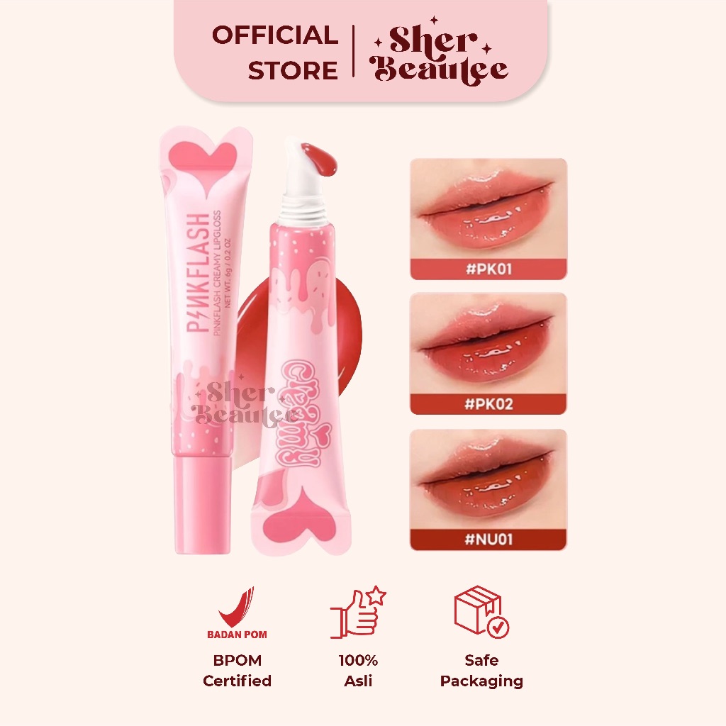 Pinkflash Creamy LipGloss - Watery Glow Hydrating Lip Gloss