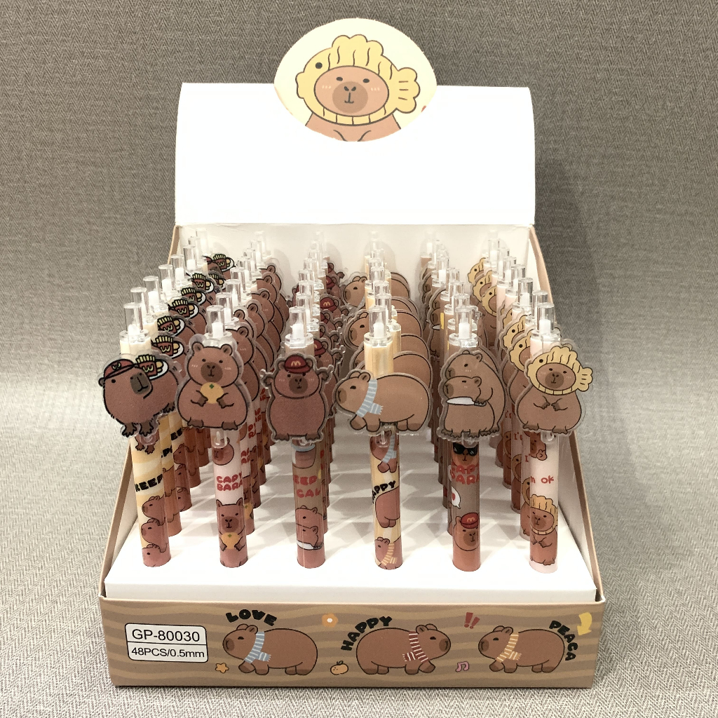 

Capybara Fish Cute Ball Pen Per Pcs Pulpen Blue Gel Ketebalan 0.5mm