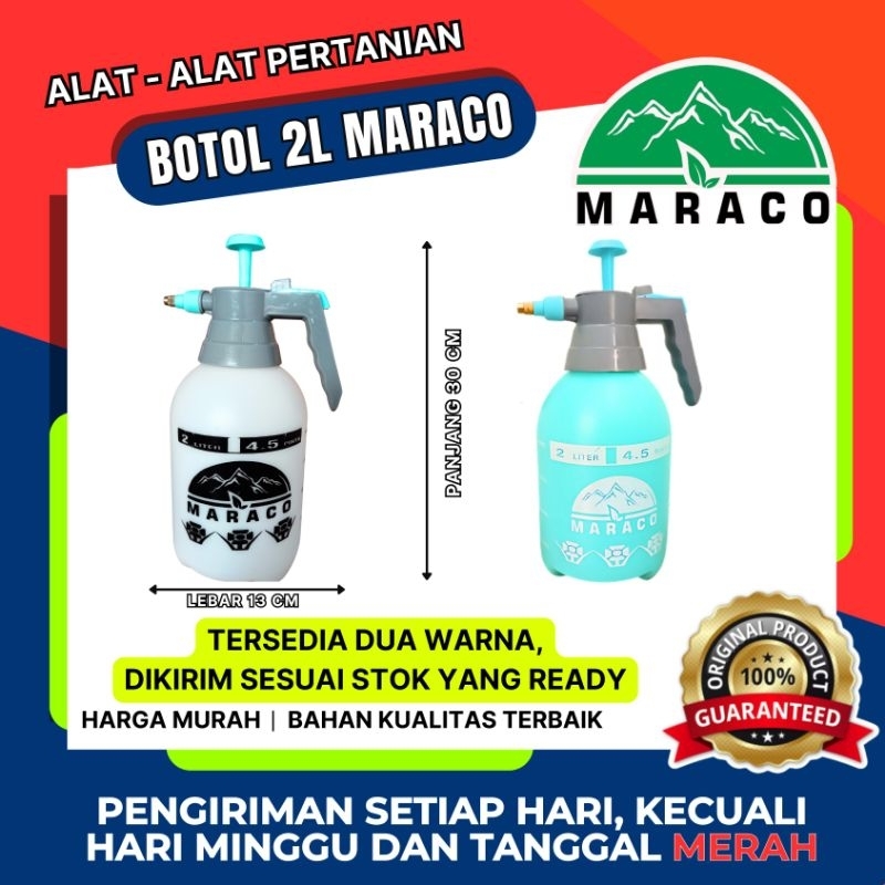 BOTOL 2L MARACO STD BIRU  ( BOTOL SPRAYER 2000ML  )