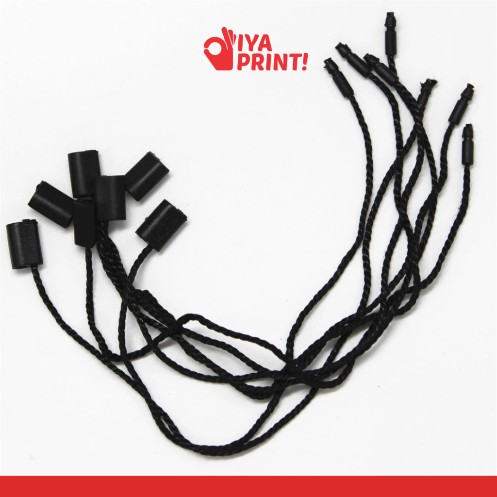 

Tali Hangtag Merk Hitam dan Putih Premium Loop Pin Hang Tag Label Baju Murah