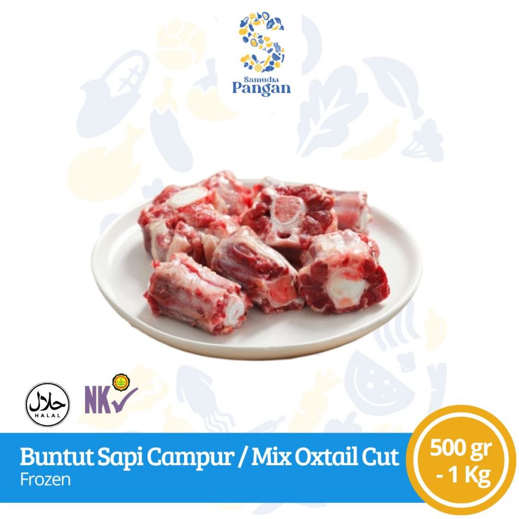 

Daging Buntut Sapi Campur / Mix Oxtail Cut 500 gram - 1 Kg Halal Frozen