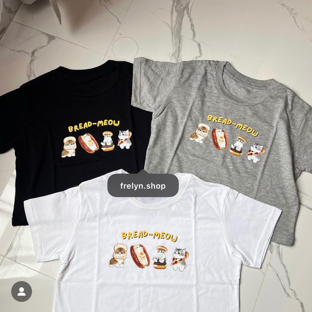 FRELYN SHOP — MOFUSAND BREAD MEOW TSHIRT | BAJU KAOS TUMBLR TEE POPMART DISNEY SANRIO CAT OVERSIZE