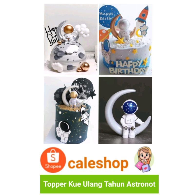 Topper Kue Ulang Tahun Astronot Bulan
