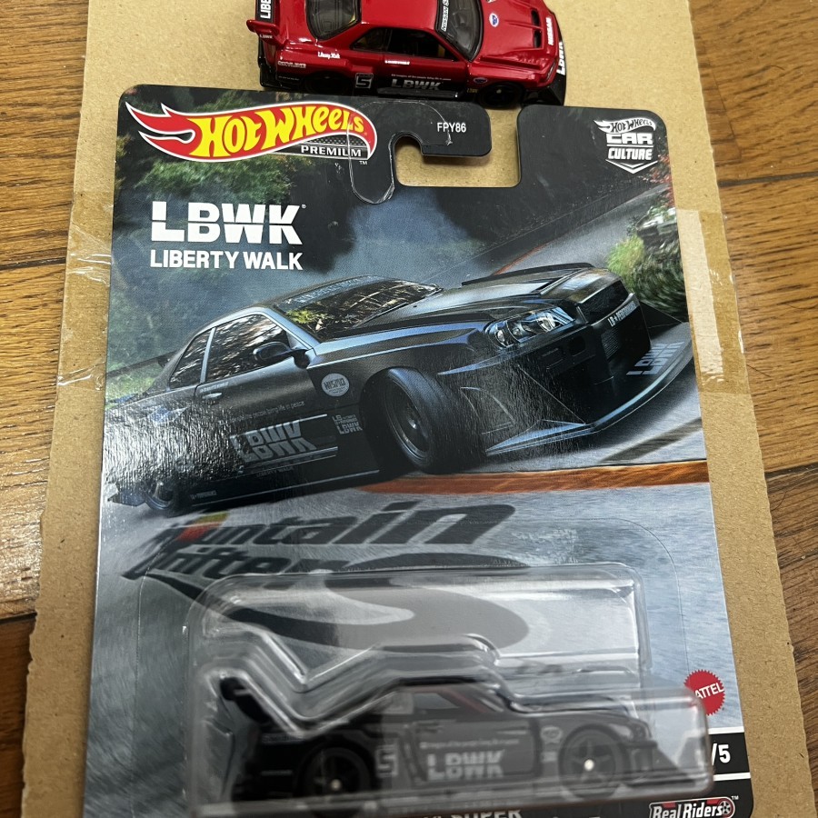 hot wheels premium chase nissan r34 LBWK+bonus lbwk red