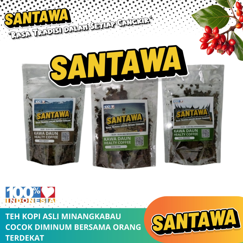 

Kawa Daun Santawa – Minuman Tradisional MinangKabau (3 Varian Rasa)