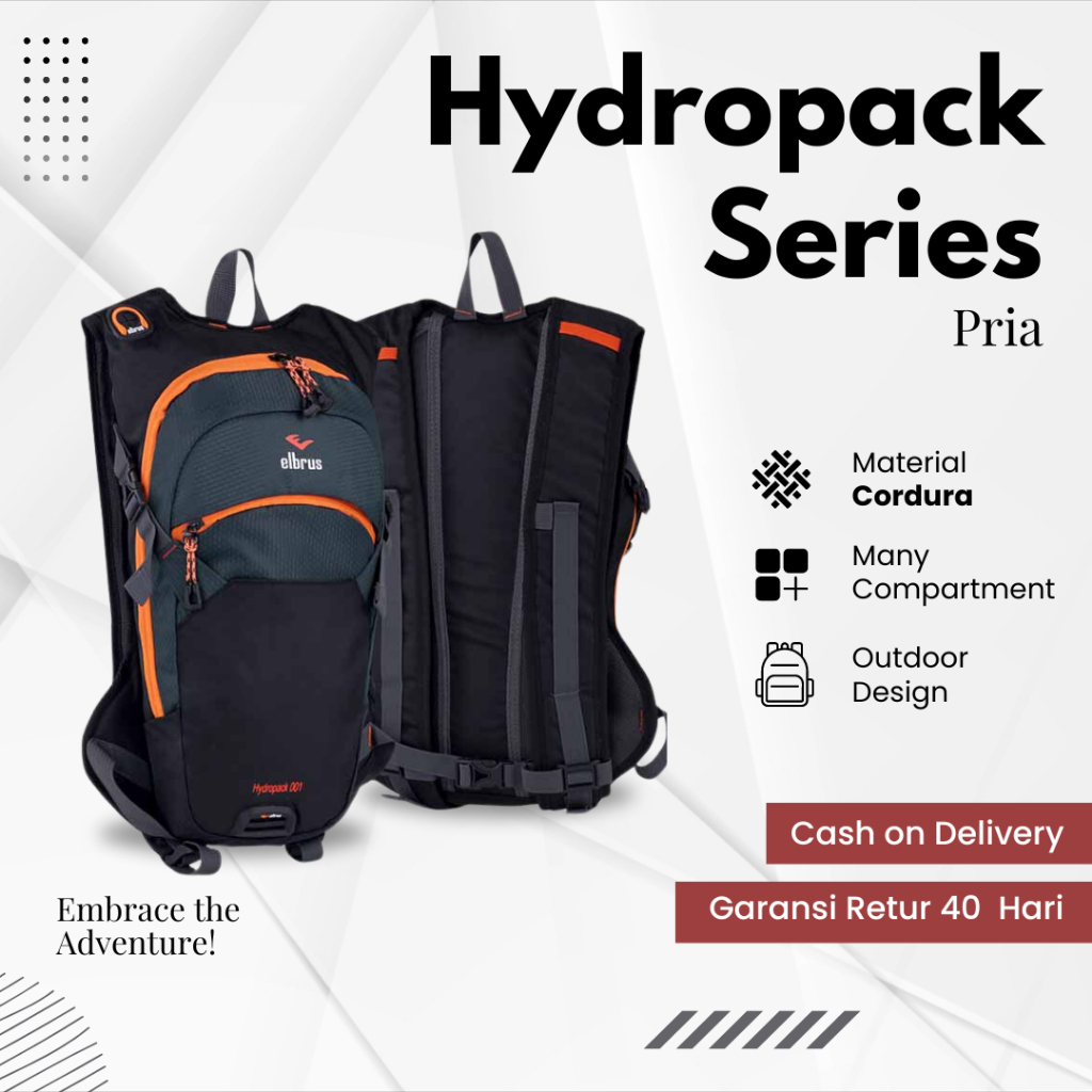 Hydropack Sepeda 20L Tas Ransel Motor Cross Outdoor Slim Nyaman Tas Gunung Kecil