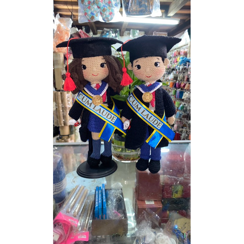 Boneka Wisuda Rajut / Amigurumi Wisuda / Boneka Wisuda Handmade / Hadiah Wisuda Rajut