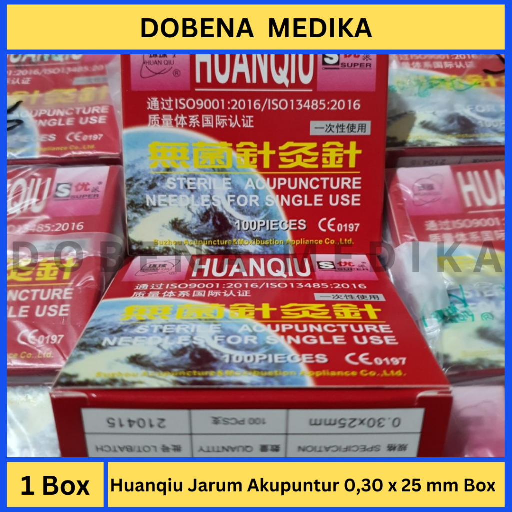 Huanqiu Jarum Akupuntur 0,30 x 25 mm (2 Cun) Box 100 Pcs / Akupunktur Needle Acupunture