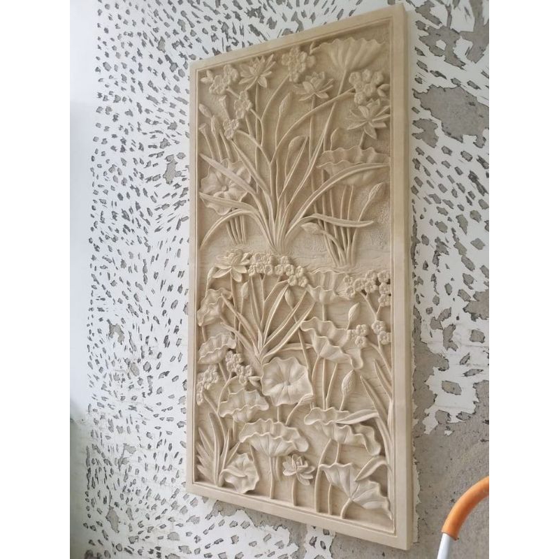 RELIEF DINDING HIASAN RUANG TAMU TERAS KOLAM TAMAN PAGAR