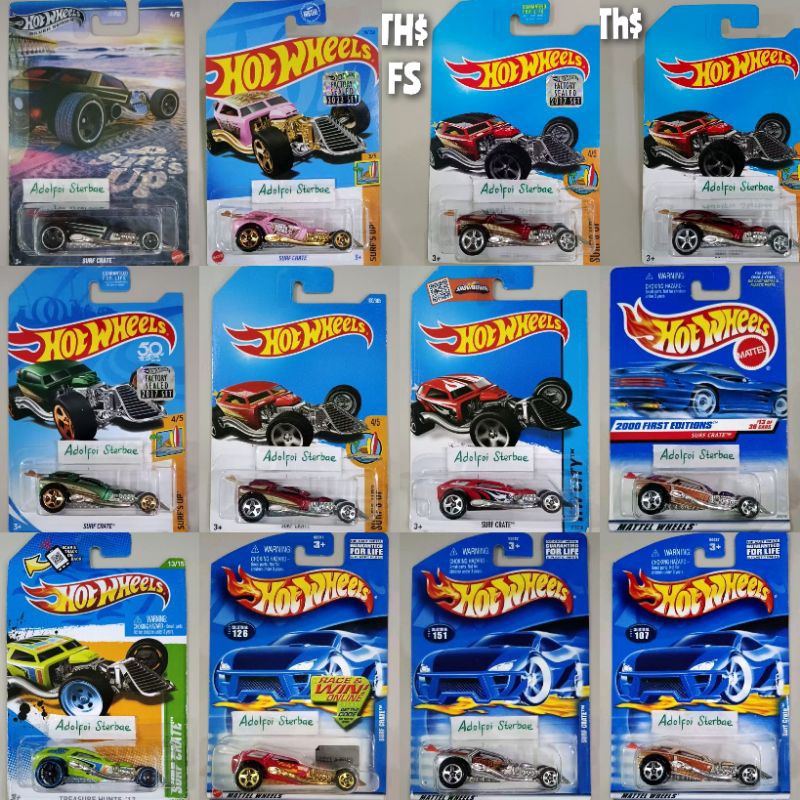 hotwheels hot wheels surf crate surf's up hw city treasure hunts '12 th reg thr regular treasure hun
