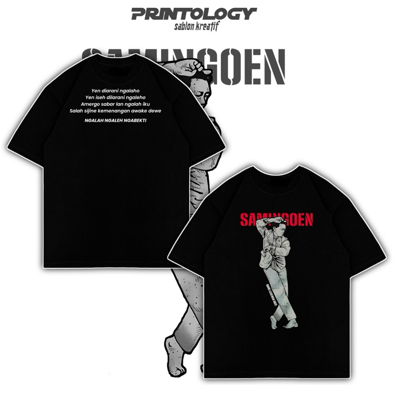 Promo Kaos Samingoen Psht Bahan cotton combad hitam