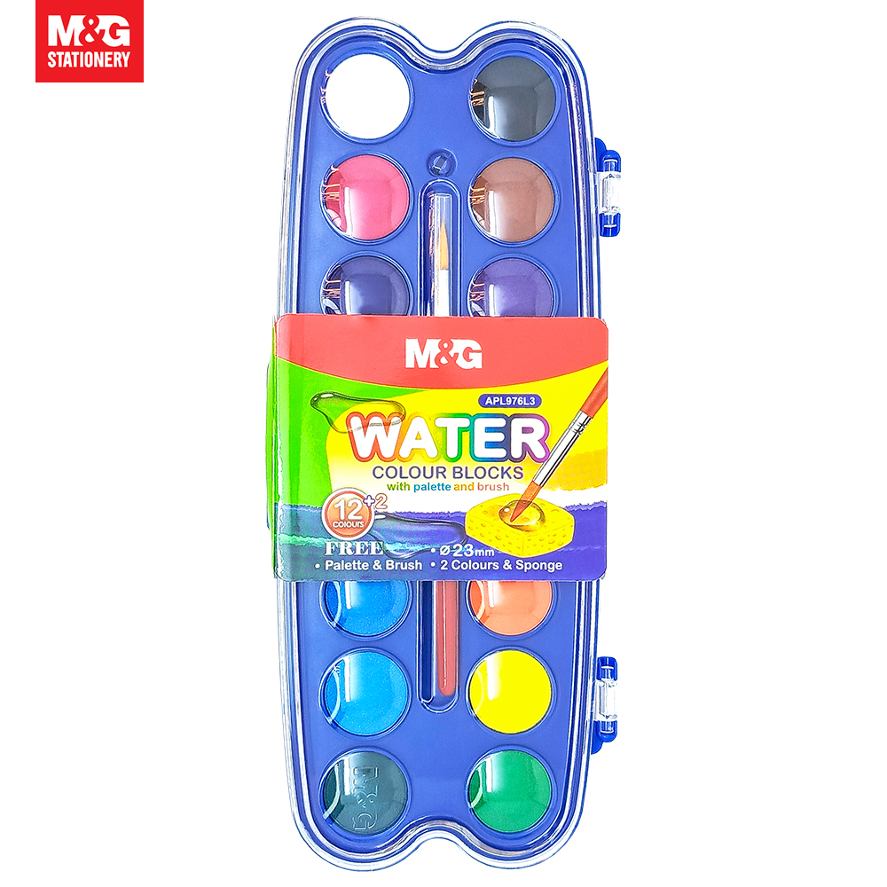 

Water Colour Blocks 12+2 colors