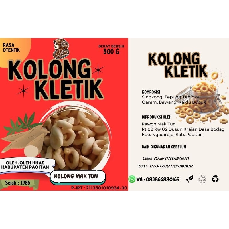 

kolong kletik mak tun oleh oleh khas pacitan
