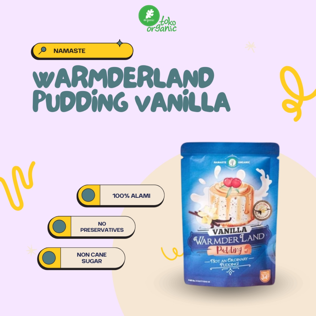 

Namaste Warmderland Pudding Vanilla (34gr) | Namaste Pudding, Pudding Organik Tanpa Pemanis Buatan, Pudding Aman untuk Anak Tanpa Pengawet, 100% dari Vanilla Asli