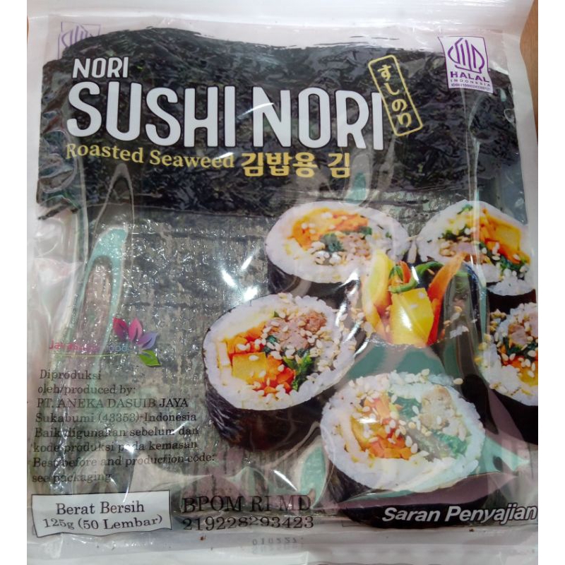 

Promo Termurah nori sushi isi 50 lembar halal Java seaweed rumput laut kulit sushi bungkus kimbab bento halal