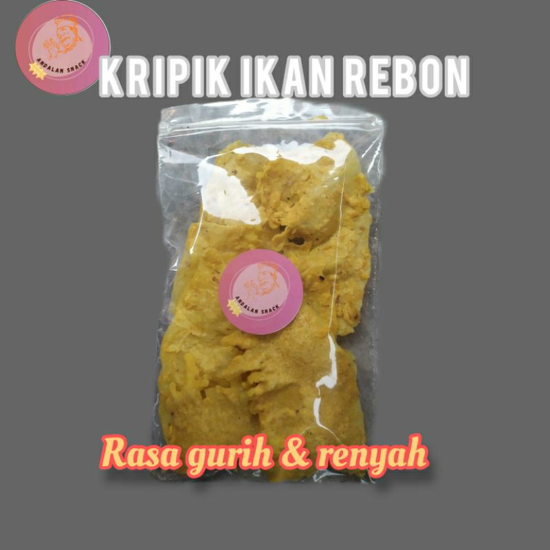 

Kripik rebon gurih, renyah 100 gram, 250 gram