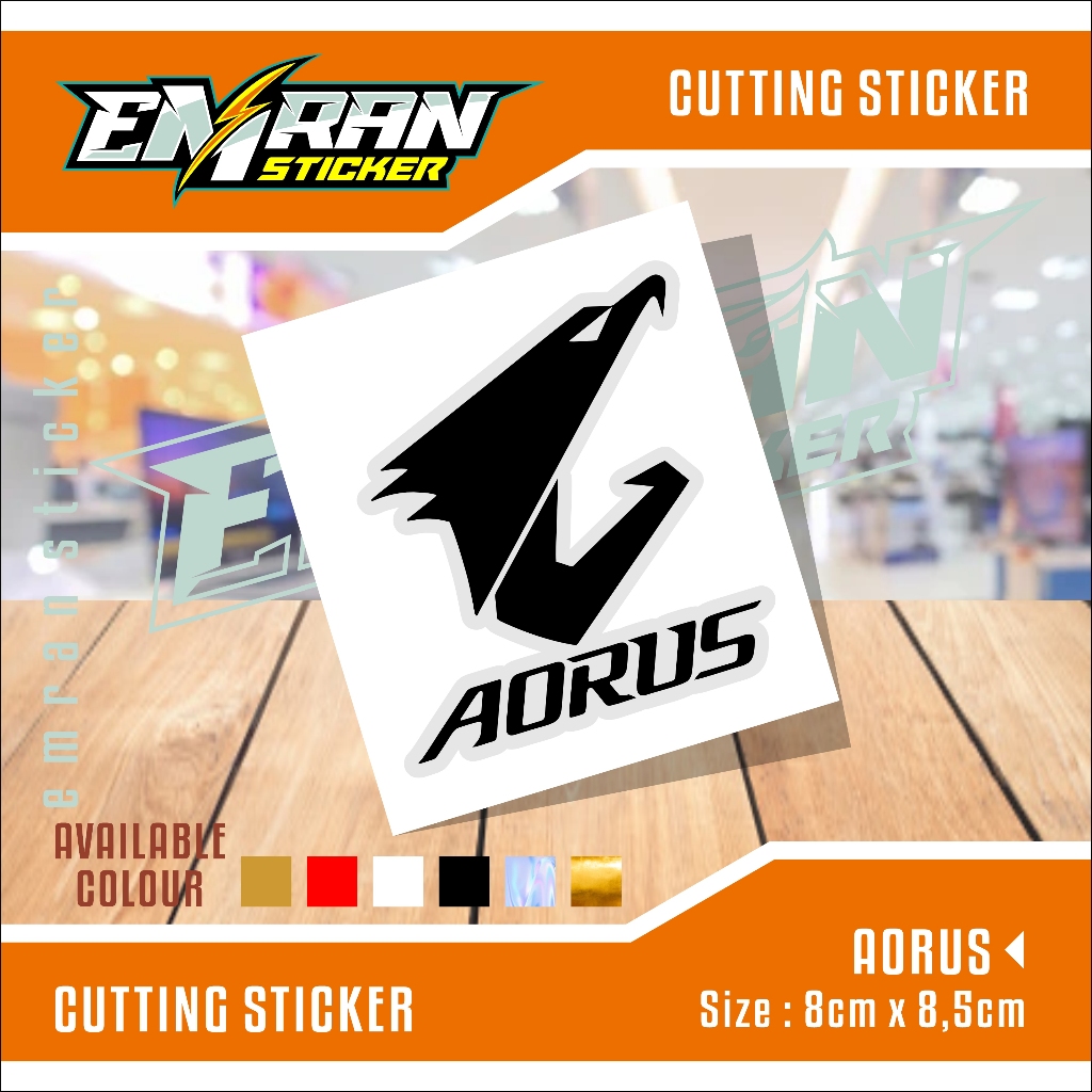 Stiker PC | Cutting Stiker AORUS | Stiker Komputer  | Stiker Laptop  | Stiker Variasi