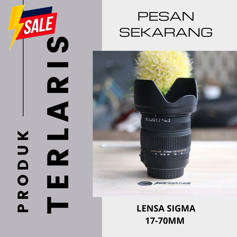 LENSA SIGMA 17-70MM F2.8 FOR CANON MULUS TINGGAL PAKAI