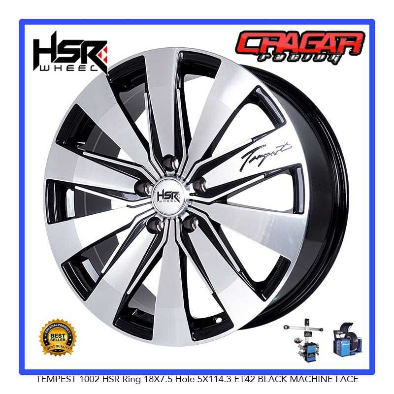 Velg/ Pelek Mobil Hsr Tempest Ring 18 Hole 5 Buat Xpander Terios Vios Creta Dll