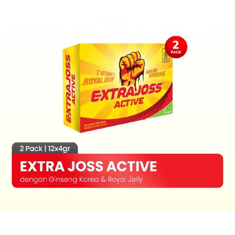 

Extra Joss Active 2 Pack (24 sachet)