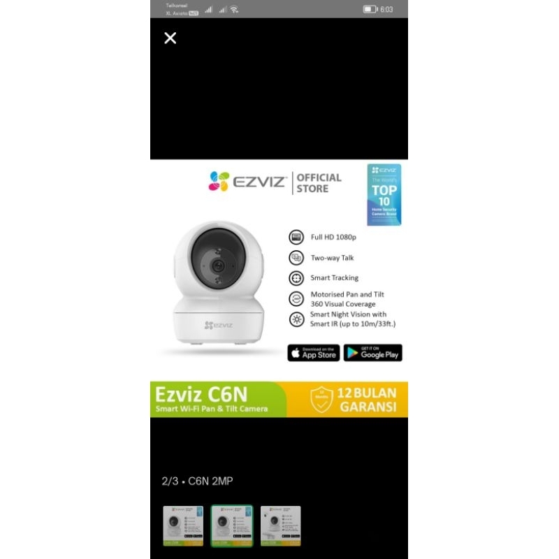 EZVIZ C6N 2MP 1080p SMART Wifi Camera