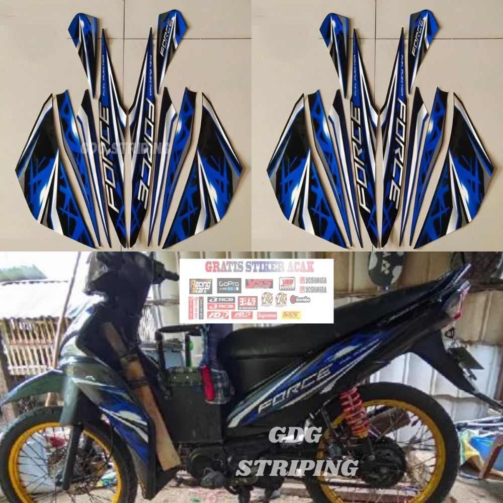 Striping Stiker Yamaha Vega Force 2015 Biru Murah GDG