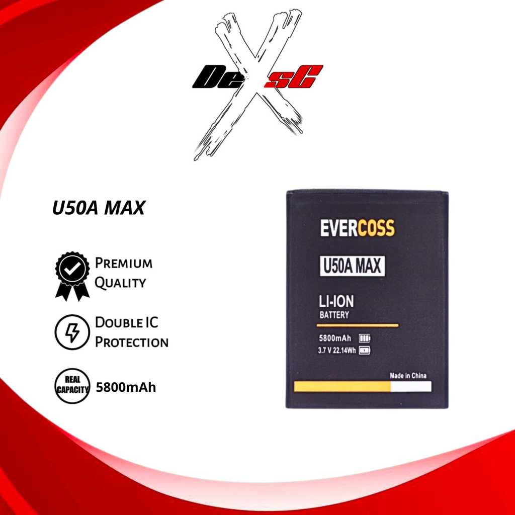 Baterai U50A Max Evercoss Batre Batrai Battery Handphone Evercoss U50A Max