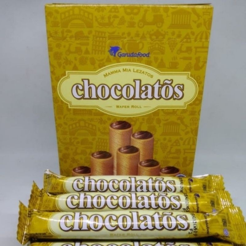 

Chocolatos wafer roll coklat 24 pcs, tebal coklatnya renyah rasanya | Dalla Raya Shop