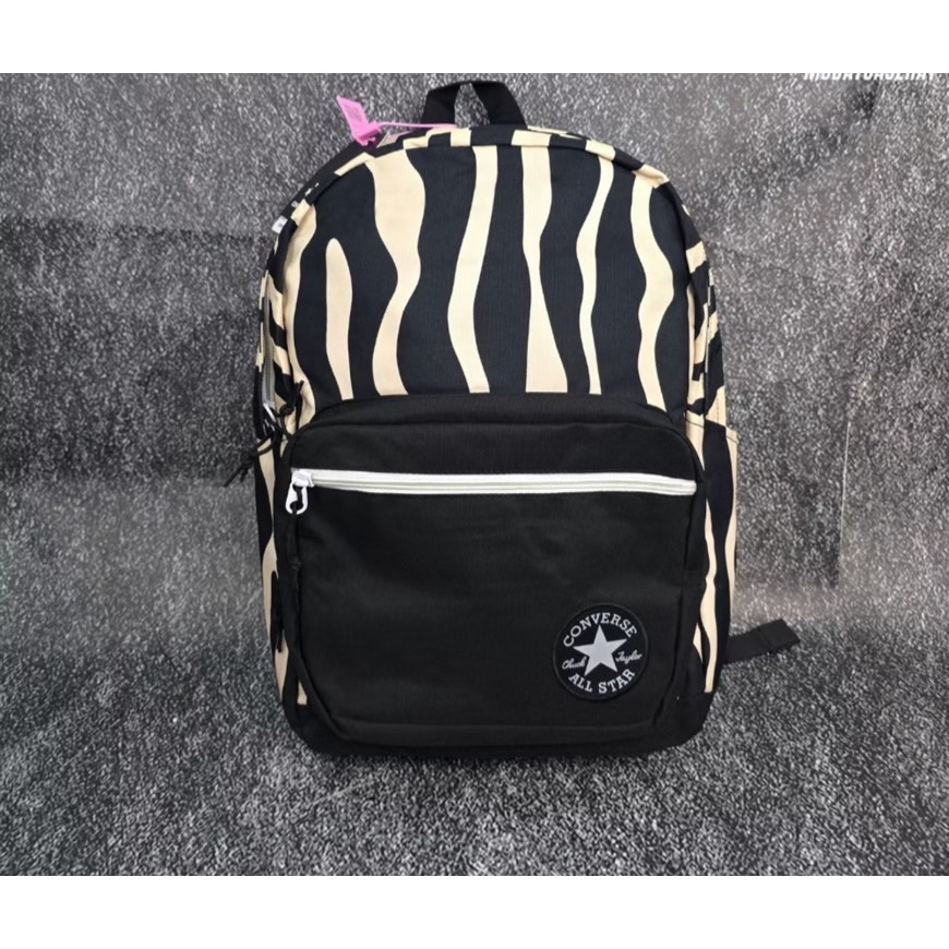 Tas Ransel Converse All Star Zebra Classic Motif Basic 2 Go Original Black Backpack / Tas Ransel Pri