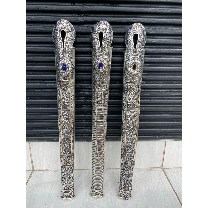 pendok bugis lapis perak tebal 03mm panjang 35cm