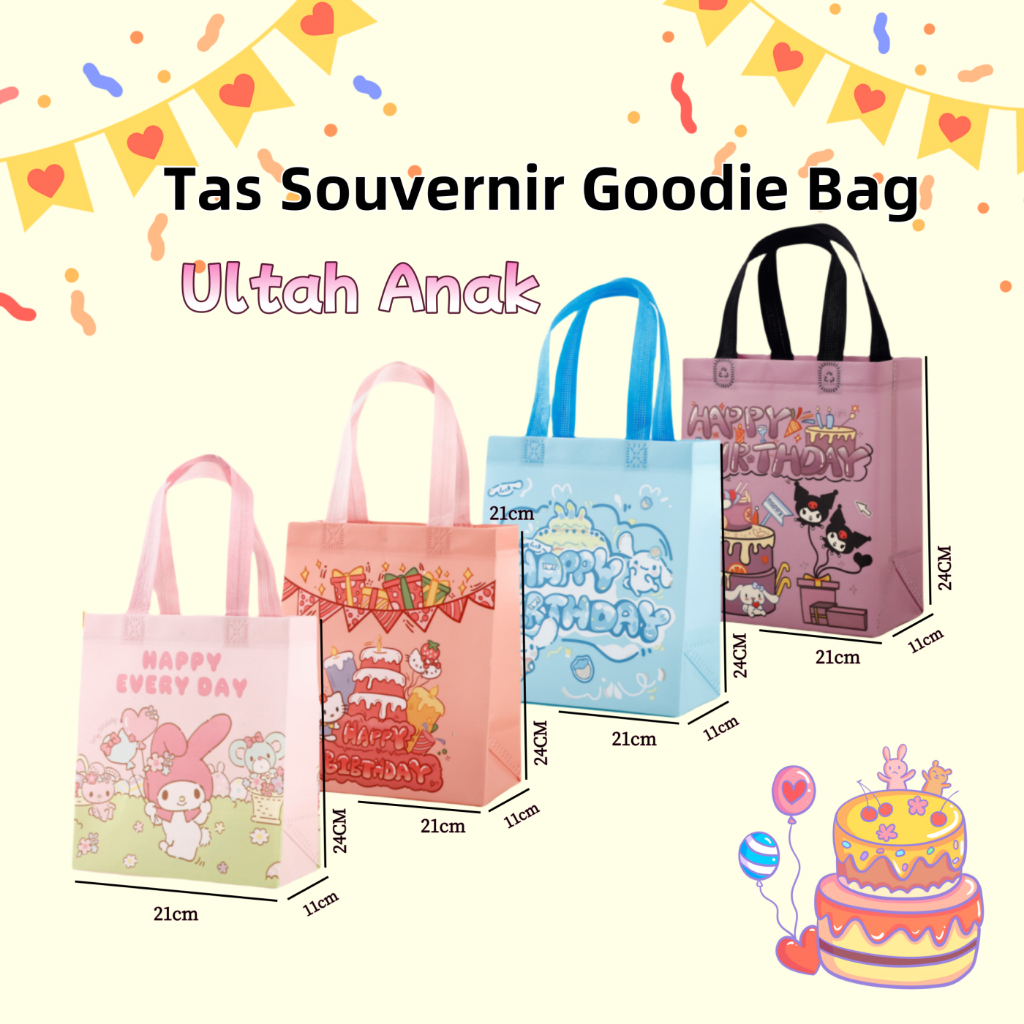 

Tas Ulang Tahun Anak / Tas Souvenir Ulang Tahun Anak / Tas Ultah Murah / PREMIUM MOTIF LUCU GOODIE BAG NON WOVEN SHOPPING BAG SRD-01
