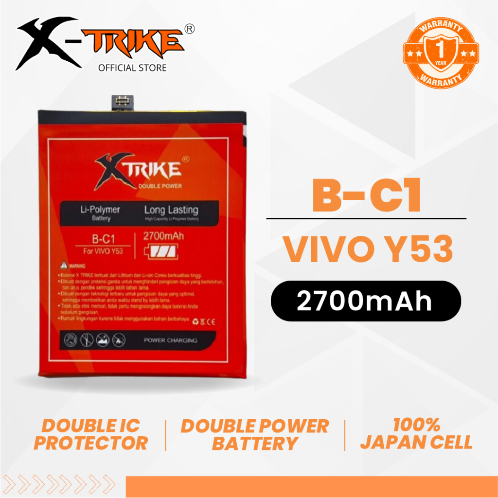 XTRIKE Baterai Vivo Y53 B-C1 Double Power