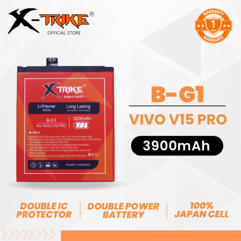 XTRIKE Baterai Vivo V15 Pro B-G1 Double Power