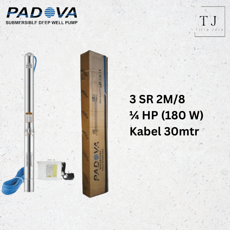 Pompa Air Submersible PADOVA 3 SR 2M/8 1/4 HP Kabel Sible Pompa Satelit