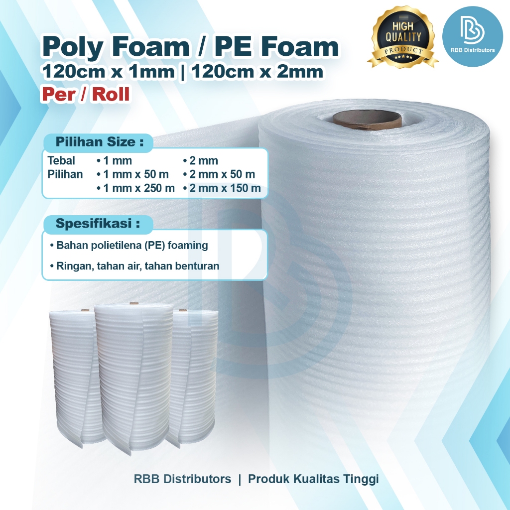 PE Foam Busa Sheet 1MM 2MM × 50Meter Busa Polyfoam