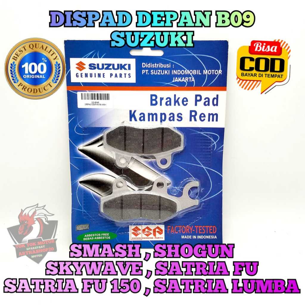 Dispad Cakram Depan B09 Asli Original Motor Suzuki Satria FU 150 , Skywave 125 , Shogun 125 R , Shog