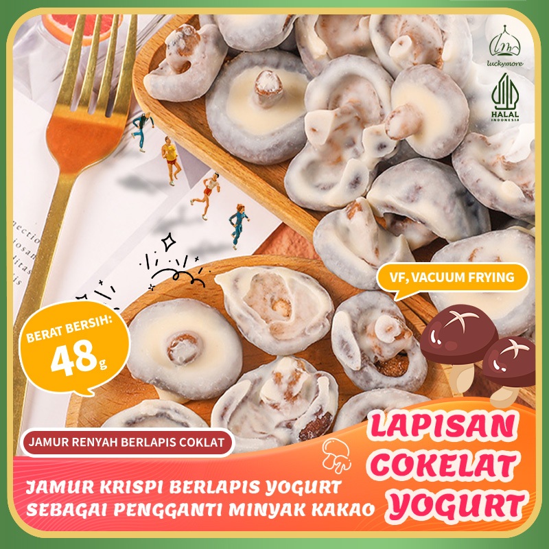 

【Luckymore】HALAL Jamur Renyah Berlapis Coklat 48g- Coklat Lapisan Jamur Crispy, Perpaduan Manis dan Asin, Camilan Sehat | Coklat Jamur, Jamur Crispy, Camilan Manis Asin, Camilan Sehat, Tanpa Pengawet. lapisan cokelat yogurt