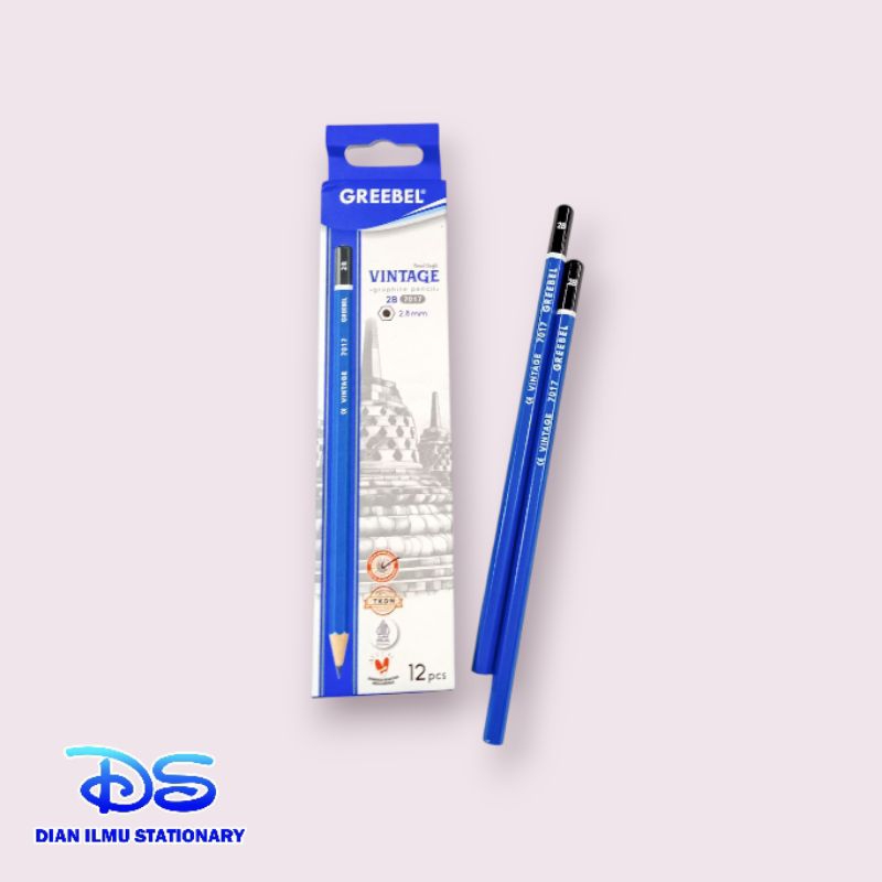 

pensil kayu 2B greebel pensil motif
