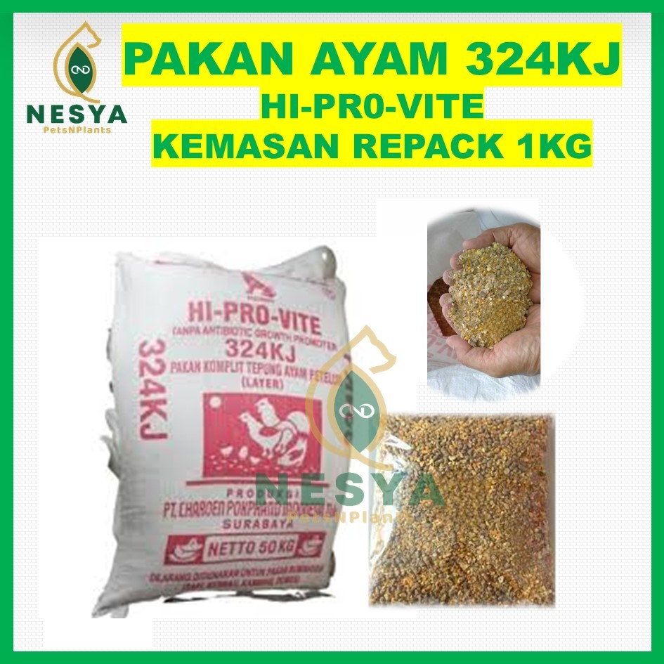 1 Kg Pakan AYAM Ras Petelur Masa Produksi Layer 324kj HI PRO VITE